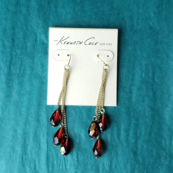 2/25$ Nwt kenneth Cole dangle teardrop earrings - Picture 4 of 5